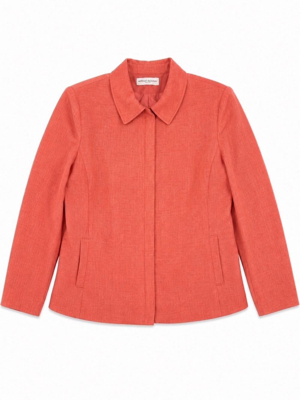 Vanessa Gray Kasper Women’s Medium Coral Pink Textured Jacket Blazer